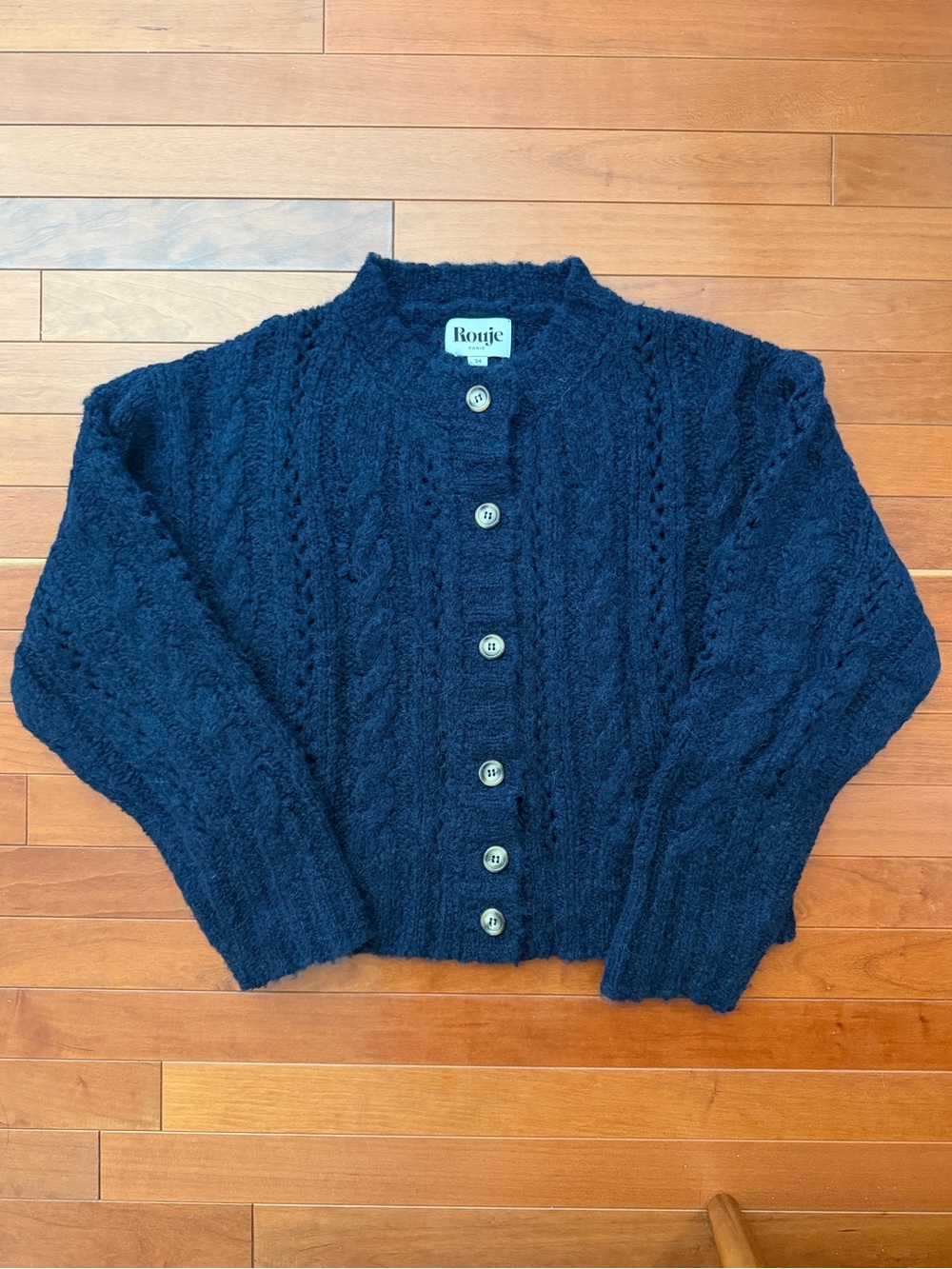 Rouje Navy Lino Cardigan